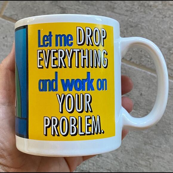 Dilbert "Let Me Drop Everything..." Coffee Mug PERFECT CONDITION - Picture 3 of 6